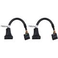 2 Pcs Motherboard Adapter Cable,19 Pin Usb3.0 to 9 Pin Usb2.0 Female