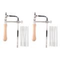 2x Professional Bow Wooden Handle Of Jewelry Saw Frame Hand Tools