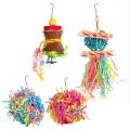4 Pack Bird Shredder Toys Small Parrot Chewing Toys for Small Bird