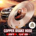 Copper Nickel Brake Kit 1/4inch Od 25 Ft Coil Roll Tube & 16 Pcs Nut