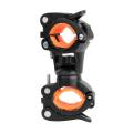 Rotatable Flashlight Holder, Bicycle Headlight Holder Black+orange