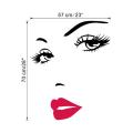 Wall Sticker Beauty Red Lips Figure Vinyl Home Decoration Decal