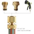 4 Pc Brass Hose Connector Hose End Quick Connect Fitting 1/2 In Ch