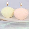 Candle Mold Shell Shape Mold with 10 Pieces Candle Wicks Plastic Mold