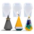 3pcs Ring Cone Resin Mold Pyramid Silicone Candle Molds for Resin