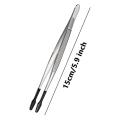 2 Pcs Rubber Tipped Tweezers Soft Tipped Tweezers Pvc Coated