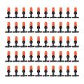50 Pcs Adjustable Misting Nozzle with Tee Joint for Garden 4/7mm Hose