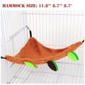 5pcs Leaf Wood Design Small Animal Hammock Channel Ropeway Swing