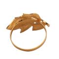 6pcs Alloy Ring Exquisite Napkin Buckle Table Decoration Golden Leaf