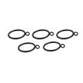 40 Pack 38mm Internal Diameter Curtains Rings Hanging Rings, Black