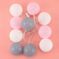 6cm Led Cotton Ball Garland Light String Party Bedroom Light Chain