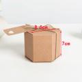 50pcs Kraft Paper Candy Box,with Twine and Tag,wedding Party Supplies