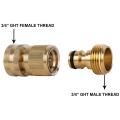 Garden Hose Connect Solid Brass Quick Connector 3/4 Inch Ght (6 Sets)