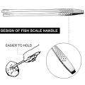 9.4-inch Kitchen Tweezer Tongs, Long Stainless Steel with Precision