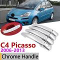 4pcs Car Door Handle Cover Trim for Citroen Grand C4 Picasso 2006-13