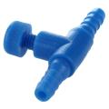 10 Pcs Blue Plastic 2 Way Aquarium Fish Tank Air Pump Control Valves