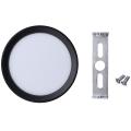 3x Round Surface Mounted Led Downlight 4000k 5w Black Shell