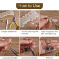 1544 Pcs Open Jump Rings Kit for Making Earring Necklace Bracelet A