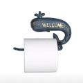 Cast Iron Paper Towel Holder Whale Paper Holder Coat Hook Holder