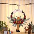 Artificial Christmas Wreath for Front Door Wall, Elk(large)