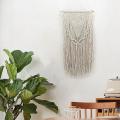 Macrame Boho Wall Hanging Decor, Geometric Woven Tapestry Handmade