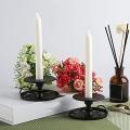 4 Pcs Candlestick Holders Black Candle Holders Decorative for Home