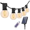 Remote Control G40 Solar Powered Outdoor String Lights 9.5m 25 Bulbs