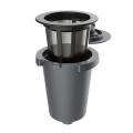 Coffee Makers Home Barista Reusable Filter Cup for Coffee Shop, Gray