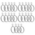 Curtain Rings and Hooks 24 Pcs, with 32mm Inner Diameter & Eyelets