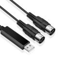 Usb Midi Cable Converter for Pc to Piano Keyboard In Studio 6.5ft