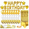 Gold Birthday Party Decoration Happy Birthday Banner Balloons