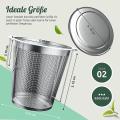 For Loose Tea - Pack Of 2 Tea Strainer with Lid and Handles