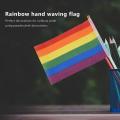 100 Pack Rainbow Small Mini Stick Flags,decorations