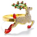 8 Piece Set Of Rhinestone Deer Napkin Ring Suitable for Table Setting
