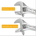 3 Piece Adjustable Wrench Set High Carbon Steel with Rubber Handles