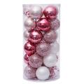 30pcs Christmas Tree Ball Ornaments Set Shatterproof Decor Balls-pink