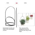 Triflora Hanging Planters for Indoor Plants Or Herbs, Black