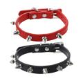 Pu Studs Rivet Collar for Dog, Cat Pet Red Xs