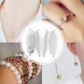 Jewelry Storage Earrings Bracelet Necklace Foldable Plastic Box-white