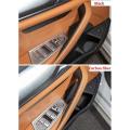 2pcs Car Interior Carbon Fiber Abs Door Armrest Pull Handle