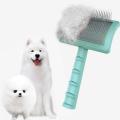 Firm Slicker Brush - Extra Long Pin Brush for Large Dog Pet (green)