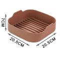 Air Fryer Silicone Pot Air Fryer Baking Basket Pizza Plate Kitchen C