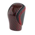 Car Carbon Fiber Red Pu Leather Gear Ball Head for Lexus Es Is Rx