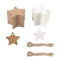 200pcs Star Gift Labels with Twine for Gift Christmas Tree Decoration