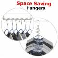 Coat Clothes Hanger Magic Hook Metal with Smooth Finish - Pack Of 6