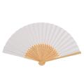 30 Pcs Folding Paper Hand Fan Gift Birthday Party Decoration(white)