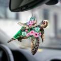 Sea Turtle Mom with Baby Ornament, Car Ornament, Home Ornament, A