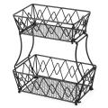 2-tier Fruit Basket Bowl Holder for Vegetable Fruit Bread Display