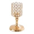 Crystal Candle Holder Hollow Glass Candlestick Home Decor B