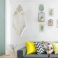 Boho Dream Catcher, Triangle Macrame Crochet Wall Hanging, White